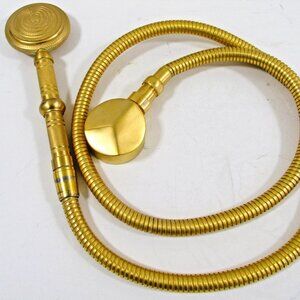 Sherle Wagner Gold Plated Knurled Hand Shower with Hose 0832SPLY-GP